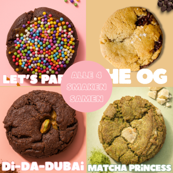 4 smaken in 1 cookiebox