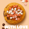 With Love caramel chocolate chip cookie